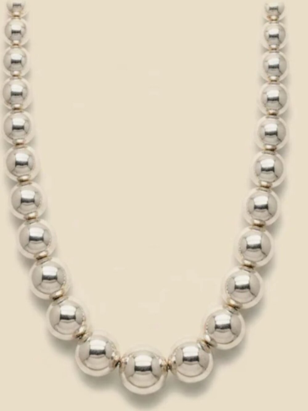 Tiffany & Co. Sterling Silver Graduated Bead Necklace